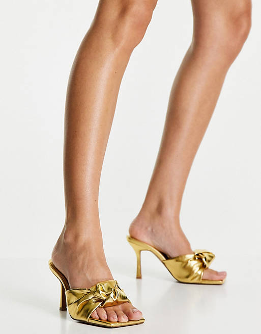Ladies Comfort Wide Fitting Peep Toe Shoe Bronze D FITTING 