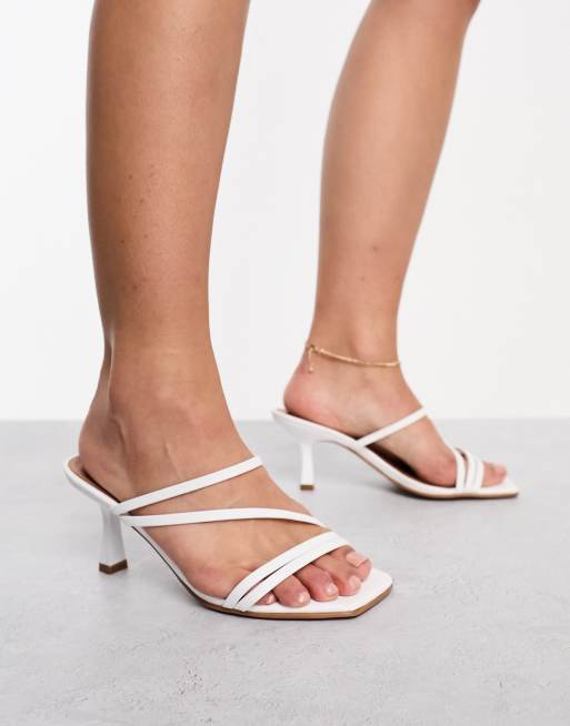 White block clearance heel sandals uk