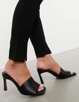 wide fit mule heels