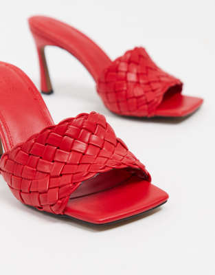 red sandals wide fit