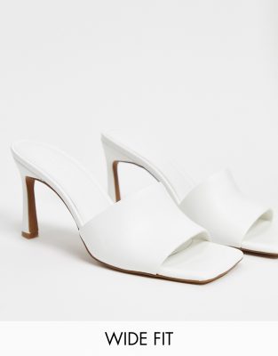 white mule sandals