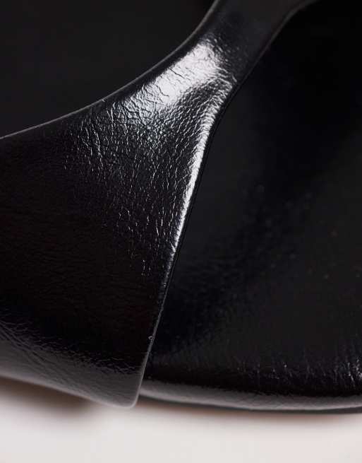 ASOS DESIGN Wide Fit – Heartfelt – Filigrane Sandaletten in Schwarz mit Pfennigabsatz, 4 von 4