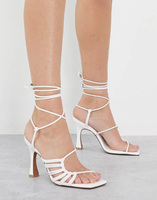 Wide fit caged heels sale