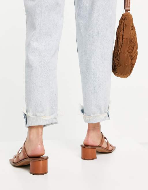 Wide fit cheap leather mules