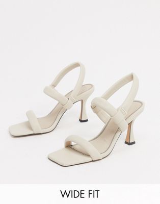 asos white heeled sandals