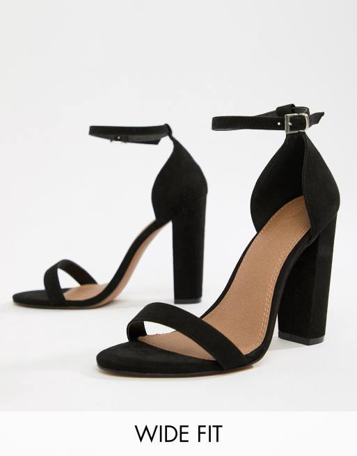 Asos design highball barely there block cheap heeled sandals