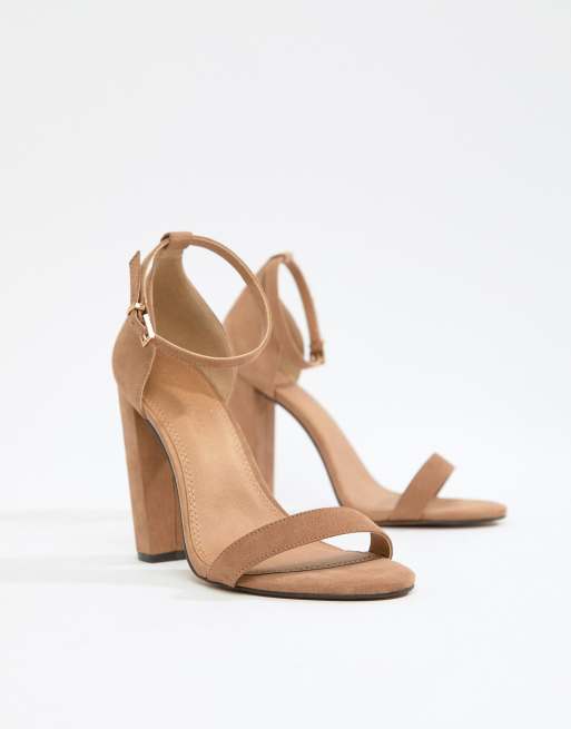 Asos design highball barely there block cheap heeled sandals