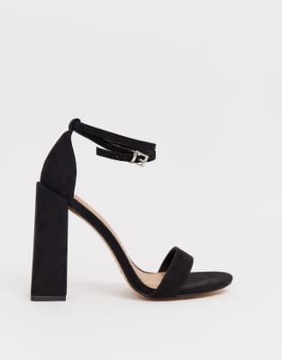 asos black barely there heels