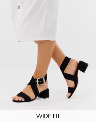 asos black heeled sandals