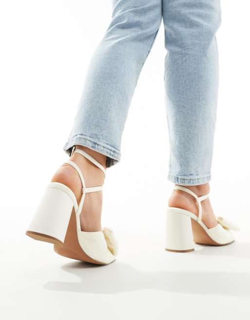 Asos hitched bridal embellished heeled sandals store
