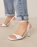 ASOS DESIGN Wide Fit Hollow barely there heeled sandals in black