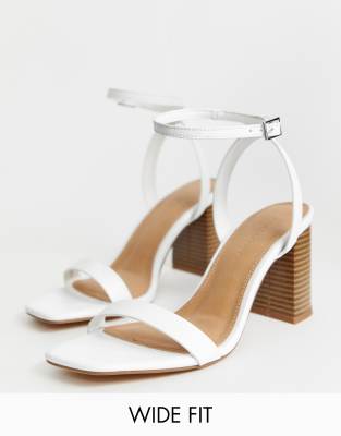 asos white sandals heels