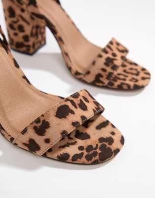 asos leopard heels
