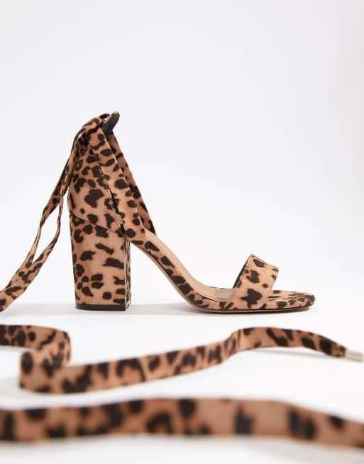 Asos leopard print heels sale