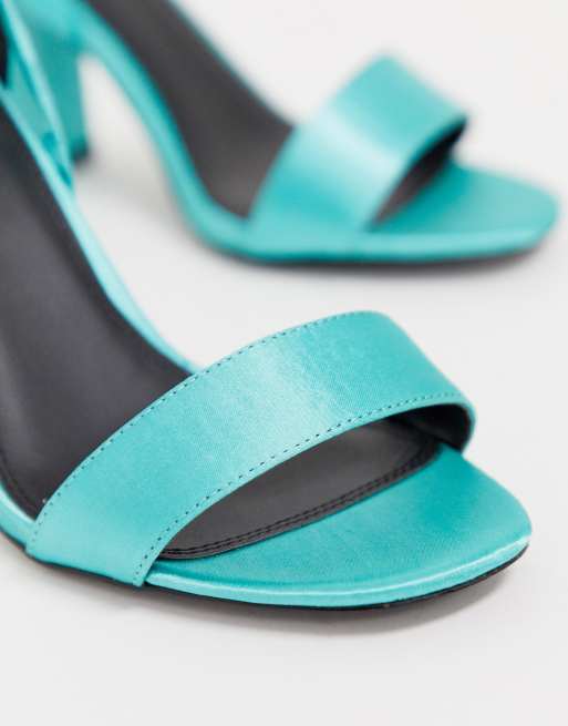 Turquoise block outlet heel sandals