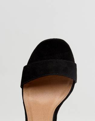 asos design wide fit howling tie leg block heeled sandals