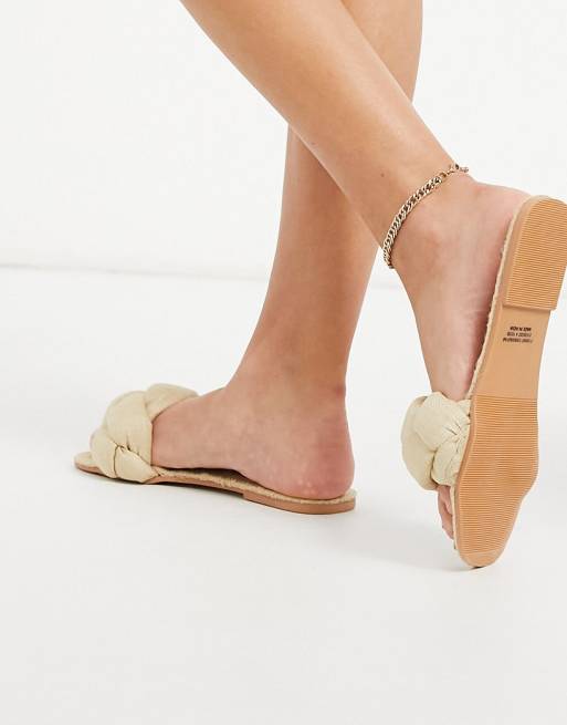 ASOS DESIGN Wide Fit Jackfruit plaited espadrilles in natural, 2 of 4