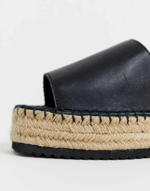 Jacoba leather 2025 flatform espadrilles