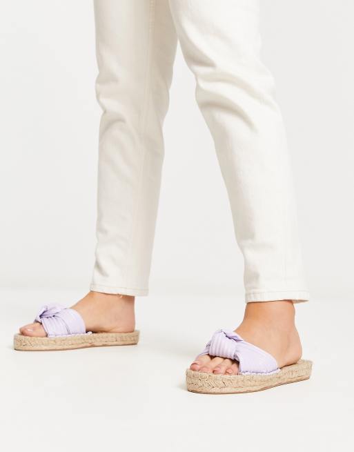 Espadrille cheap mules flat