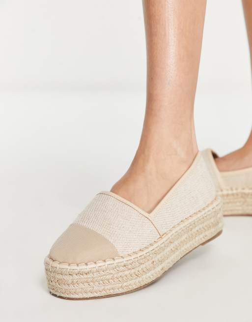 ASOS DESIGN Wide Fit - Jala - Cremefarvede flatform-espadriller med tåhætte, 2 af 4