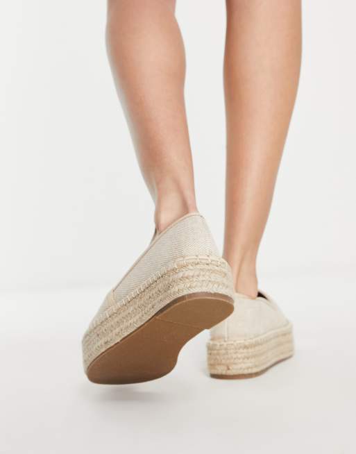 ASOS DESIGN Wide Fit - Jala - Cremefarvede flatform-espadriller med tåhætte, 3 af 4