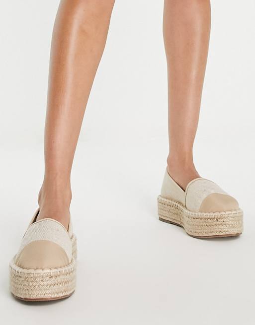 ASOS DESIGN Wide Fit - Jala - Cremefarvede flatform-espadriller med tåhætte, 4 af 4