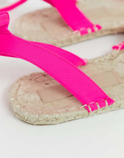 Neon pink sandals discount flat