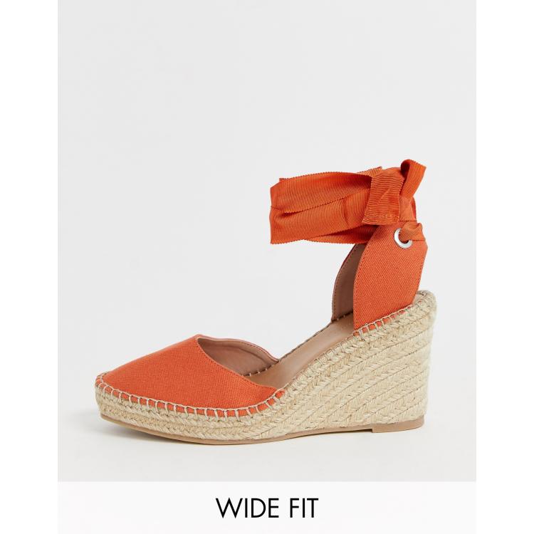 Asos design jaylen espadrille wedges discount in white