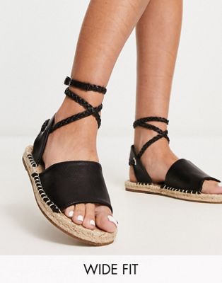  Wide Fit Jelly rope tie espadrilles sandals 