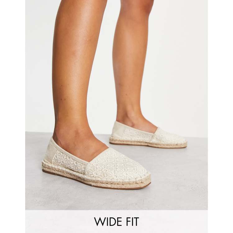 Wide fit hot sale flat espadrilles