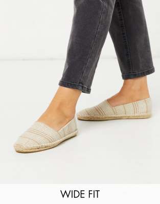 wide fit flat espadrilles