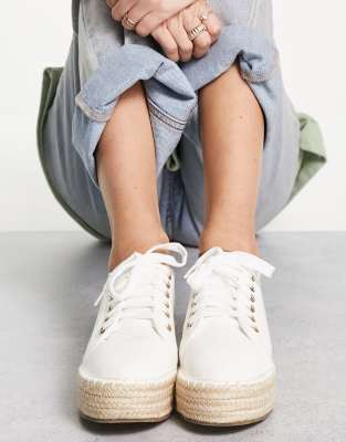 white espadrille trainers