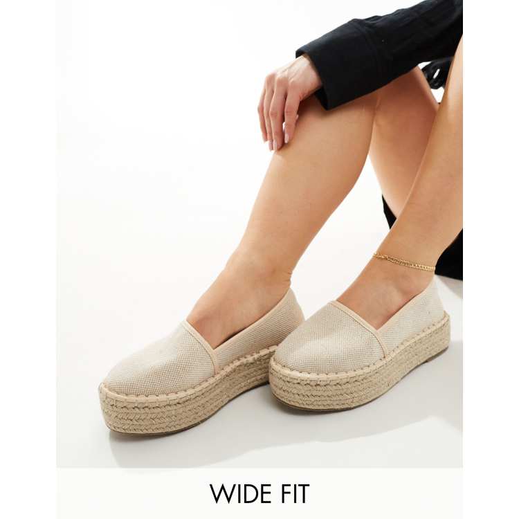 Grey store platform espadrilles