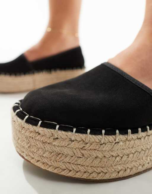 ASOS DESIGN Wide Fit - Journal - Sorte flatform-espadriller, 2 af 4