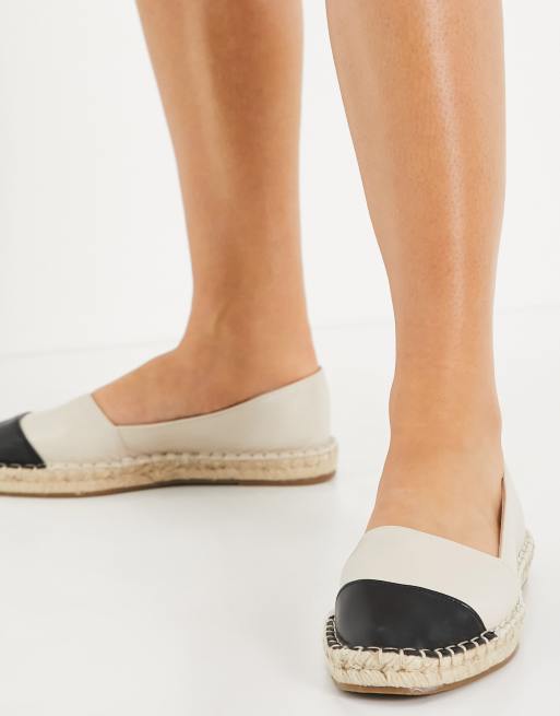 ASOS DESIGN espadrilles in black canvas