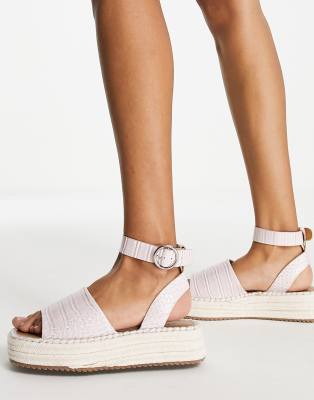 flatform espadrilles white