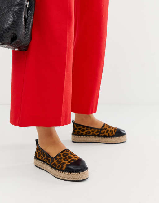 Asos store leopard espadrilles