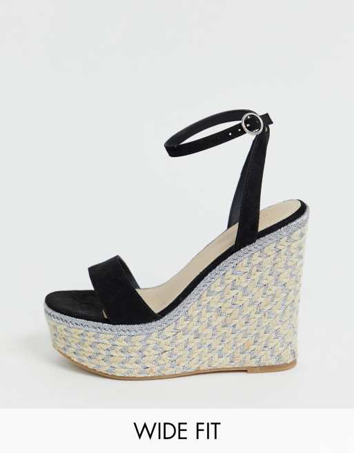ASOS DESIGN Wide Fit Justina espadrille wedges | ASOS