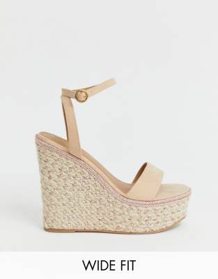 wide espadrille wedge