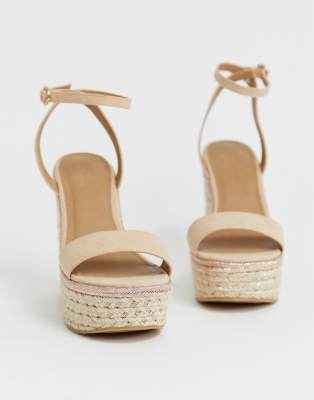 asos design justina espadrille wedges