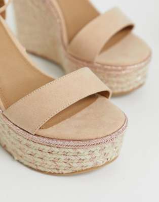 asos design justina espadrille wedges