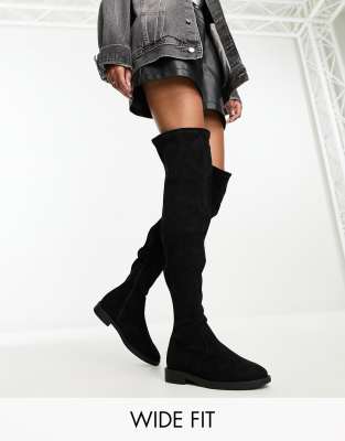 Over the knee thigh high hot sale flat boots