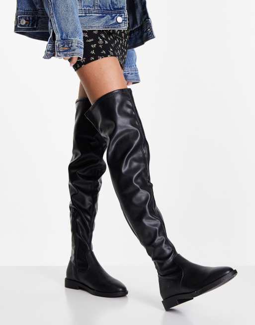 Asos black over the knee outlet boots