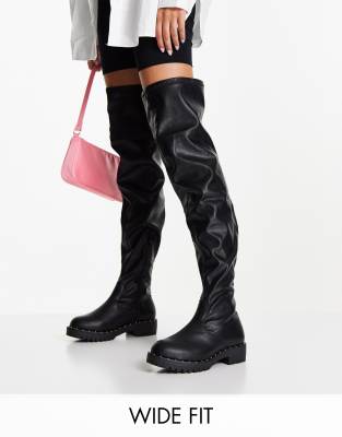 Asos kasba wide fit store flat over the knee boots