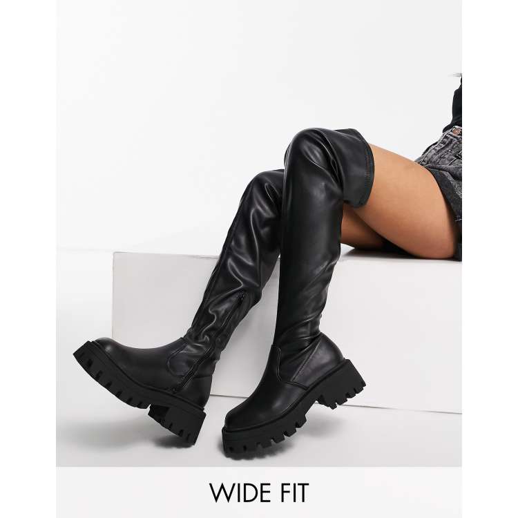 Asos design kassidy heeled thigh best sale high boots