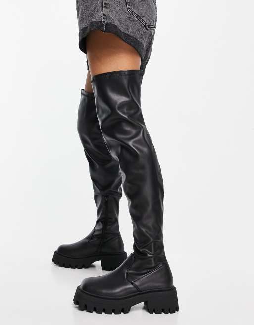 Asos design kassidy clearance heeled thigh high boots