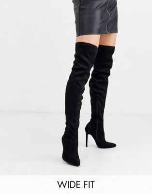 fitted thigh boots