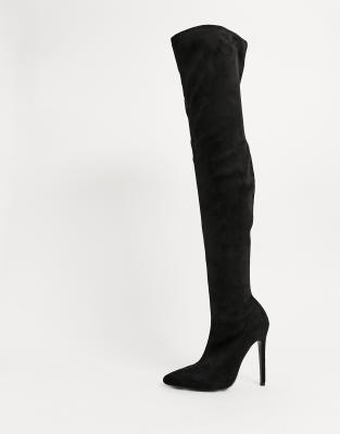 leather thigh high stiletto boots