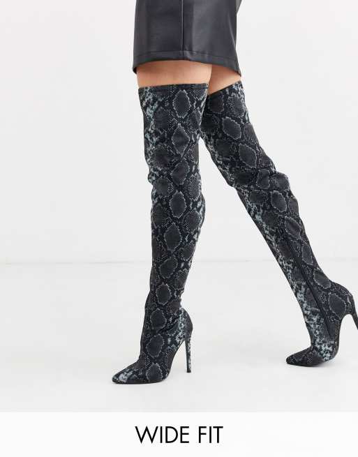 Snake print 2024 thigh high