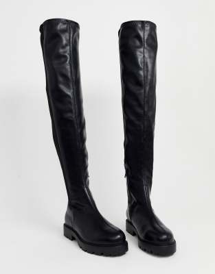 black knee high boots asos